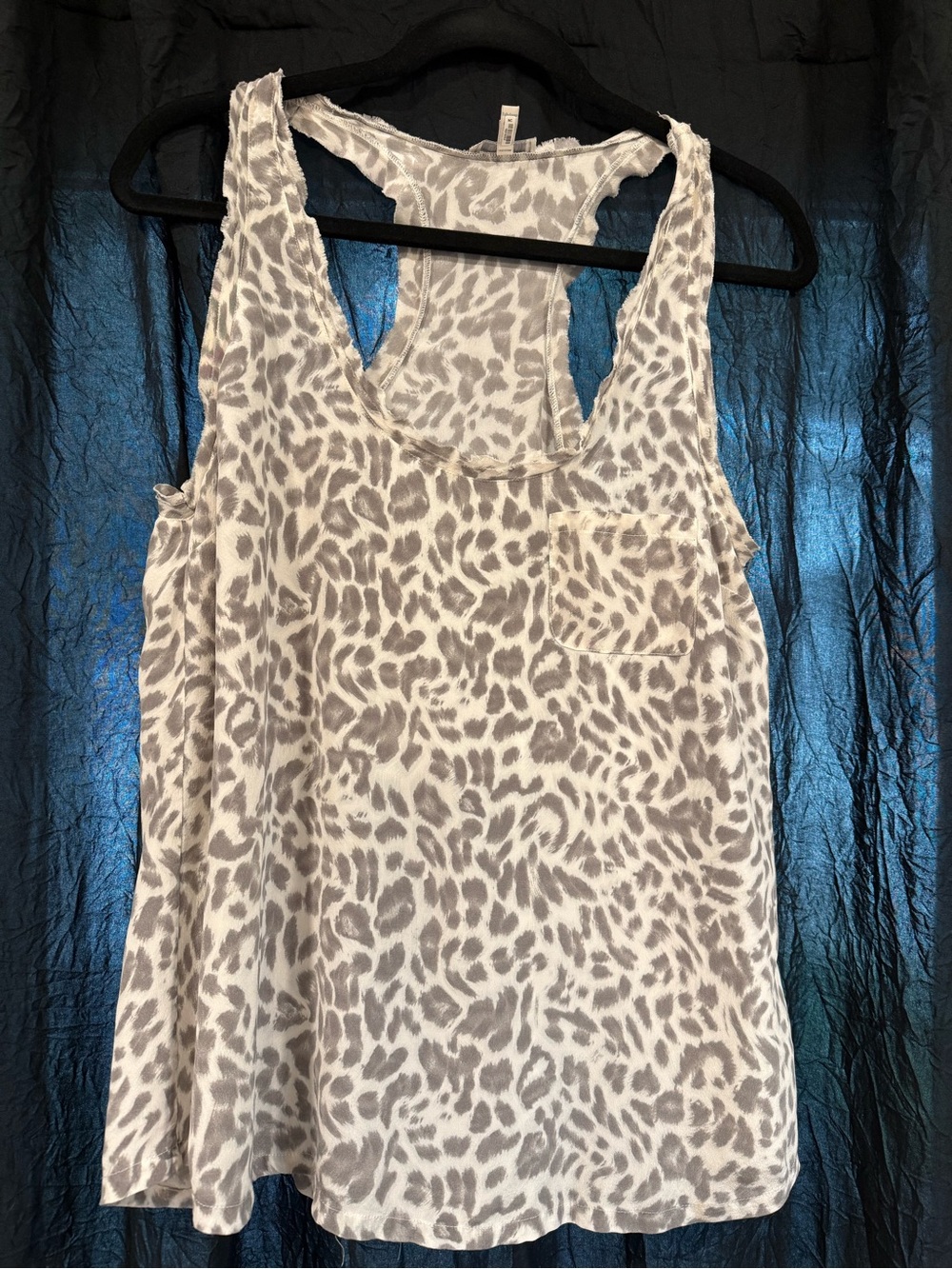 Joie 100% Silk Leopard Print Racerback Tank Top – Size M